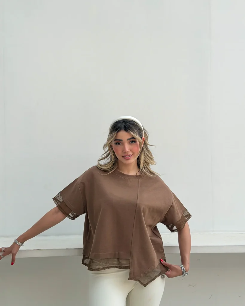 تیشرت زنانه کایرا موکا رز Cocoline
